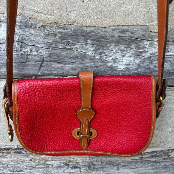 Dooney & Bourke Handbags - Dooney & Bourke Vintage Red Leather Crossbody/Shoulder Bag